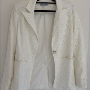 Karina Grimaldi White Lace Blazer